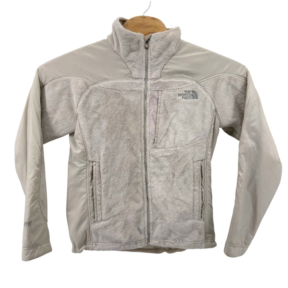 The North Face Womens Windstopper Hybrid Osito Fleece Jacket Beige Medium M